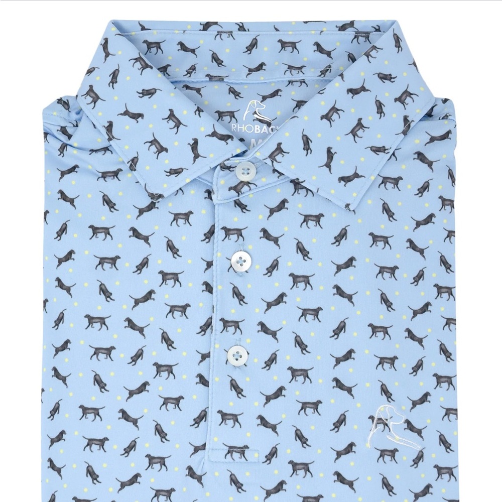 Rhoback the Lab Blue Polo Shirt with